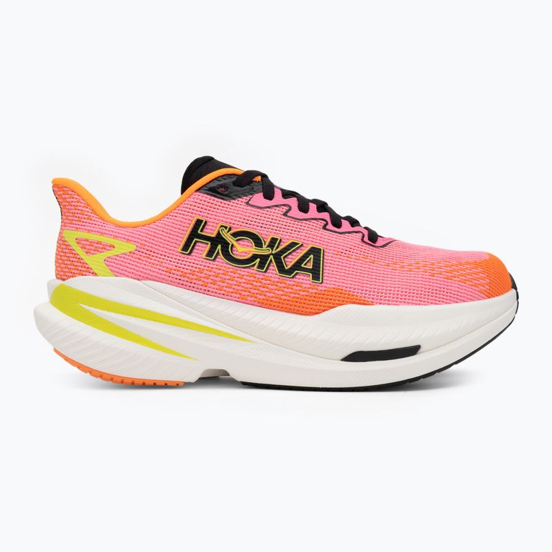 Women's running shoes Hoka Mach X 3 neon rose/neon tangerine 2