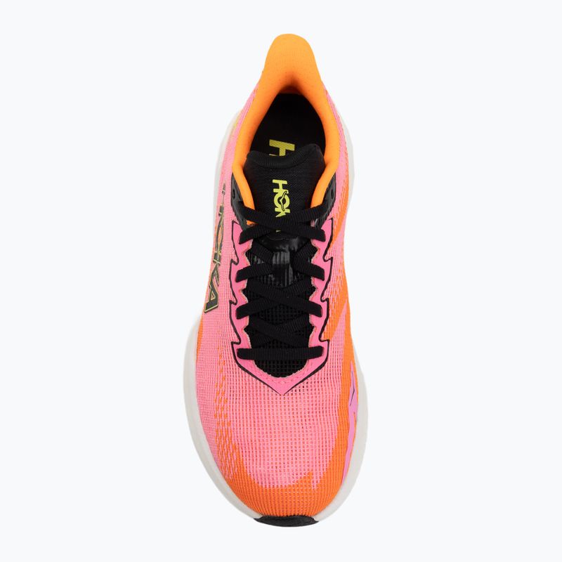 Women's running shoes Hoka Mach X 3 neon rose/neon tangerine 5