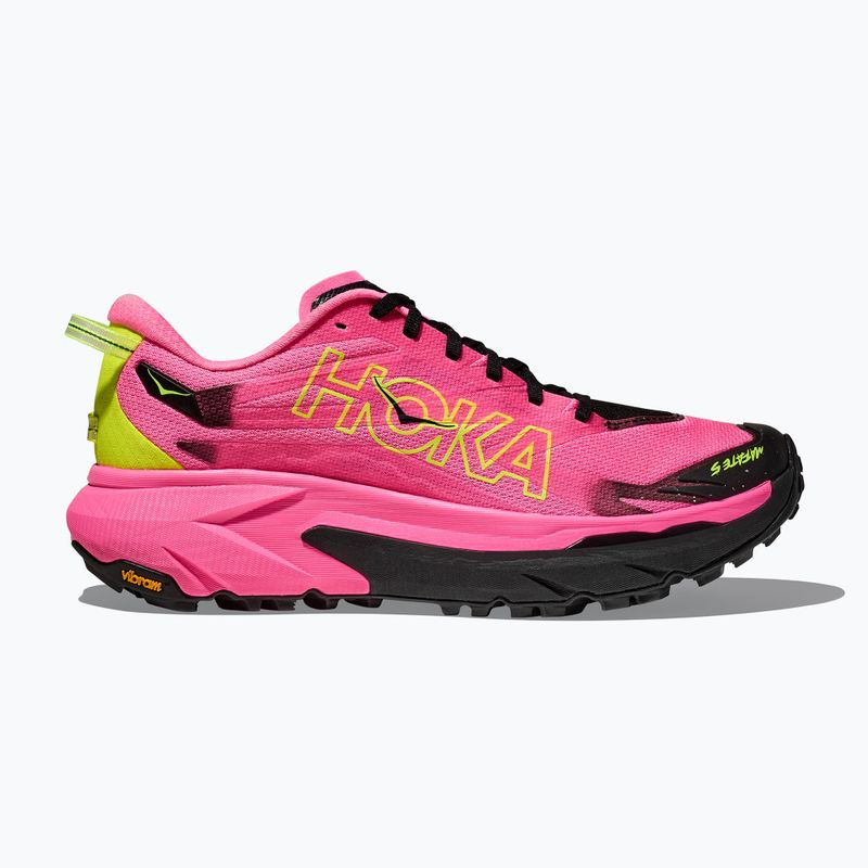 Men's running shoes HOKA Mafate 5 neon rose/black 9