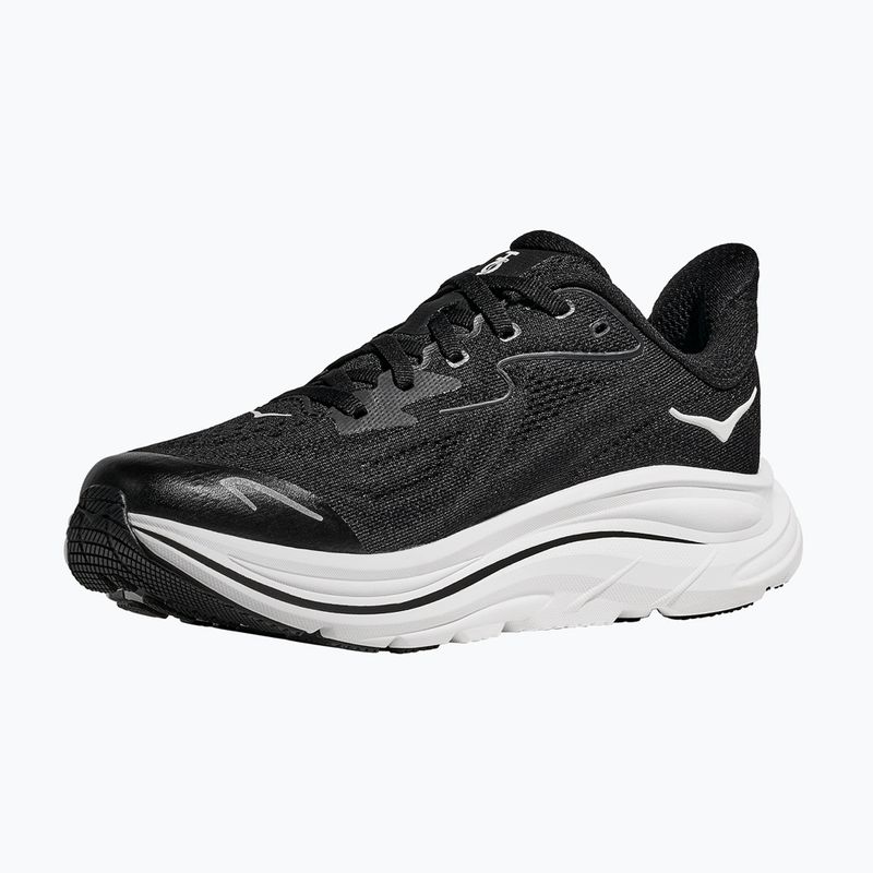Children's running shoes HOKA Clifton 10 black/white 11