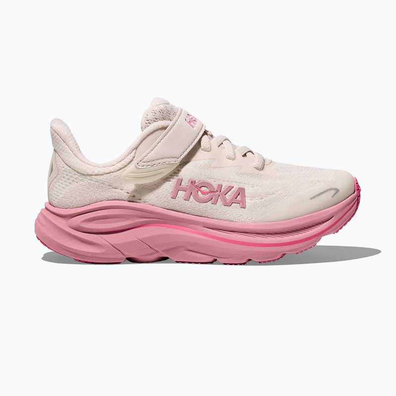 HOKA Clifton 10 rose cream/dried rose children's running shoes 9
