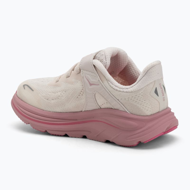 HOKA Clifton 10 rose cream/dried rose children's running shoes 3