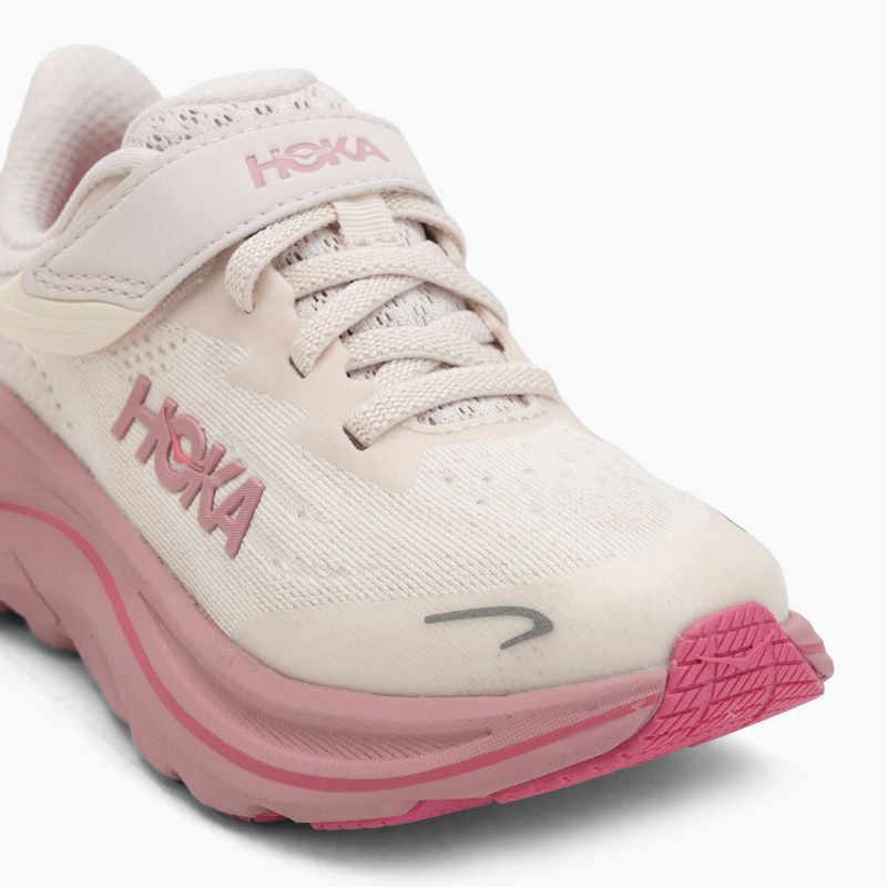 HOKA Clifton 10 rose cream/dried rose children's running shoes 7