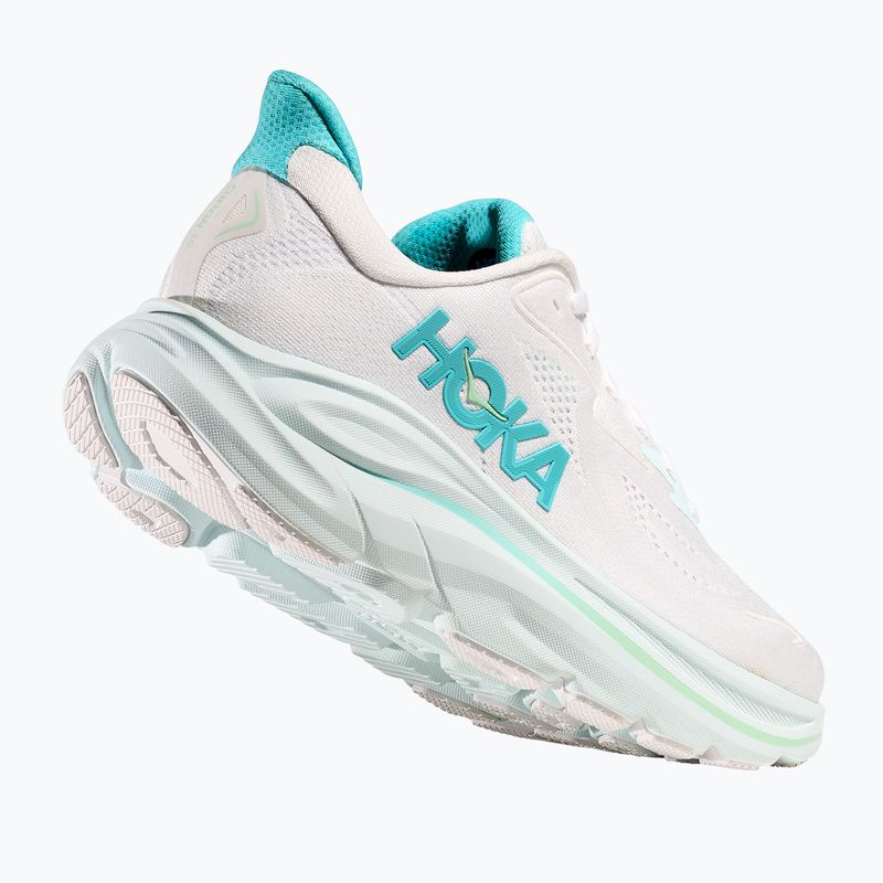 Women's running shoes HOKA Clifton 10 white/electric rose 4