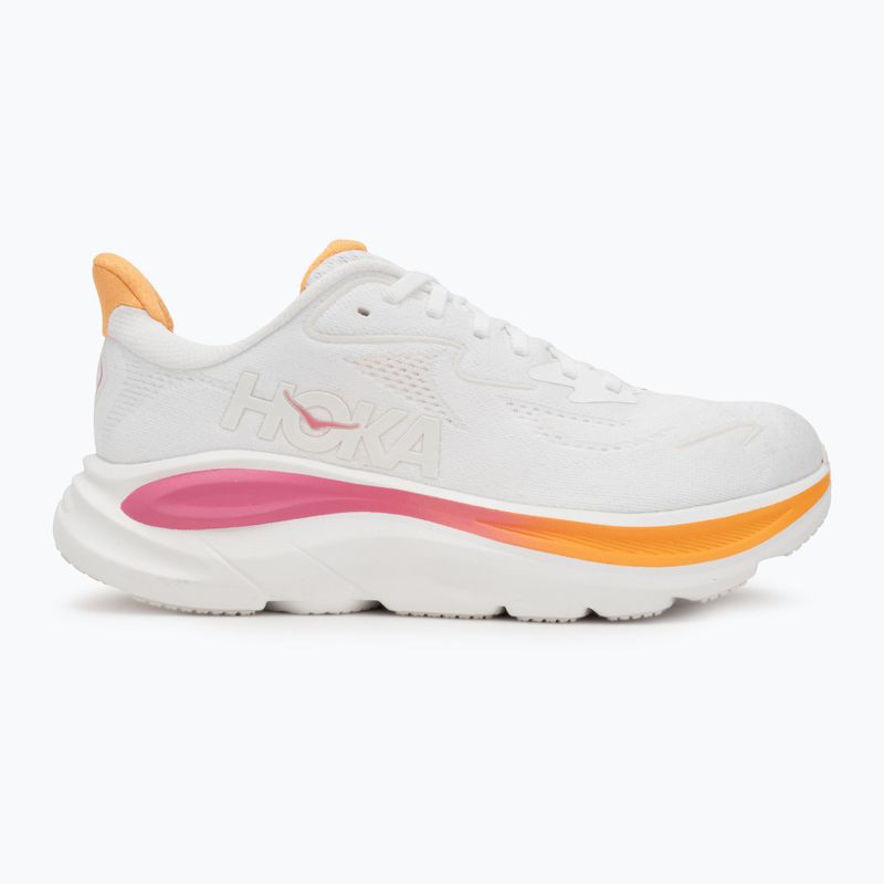 Women's running shoes HOKA Clifton 10 white/electric rose 2