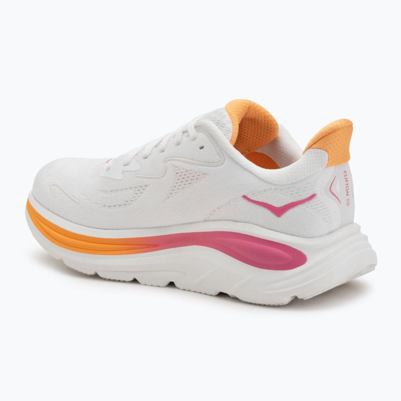 Women's running shoes HOKA Clifton 10 white/electric rose 3