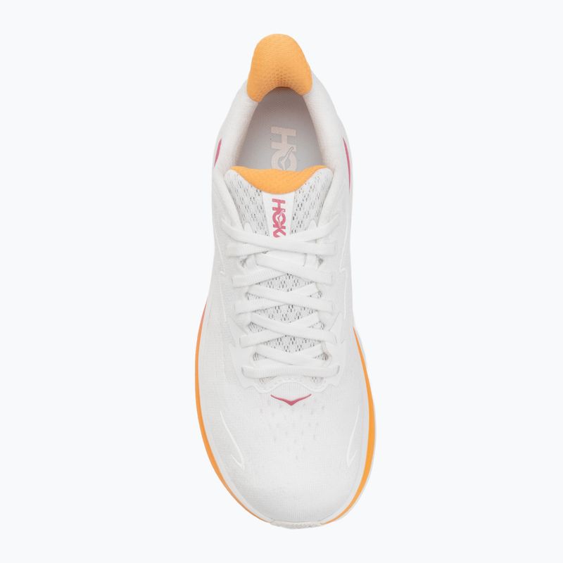 Women's running shoes HOKA Clifton 10 white/electric rose 5