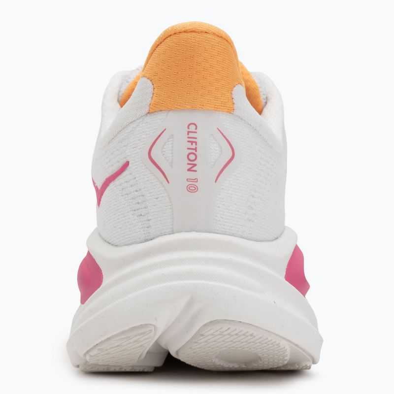 Women's running shoes HOKA Clifton 10 white/electric rose 6
