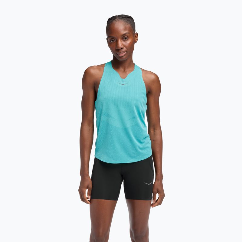 Women's running top HOKA Race Day Singlet cielo blue