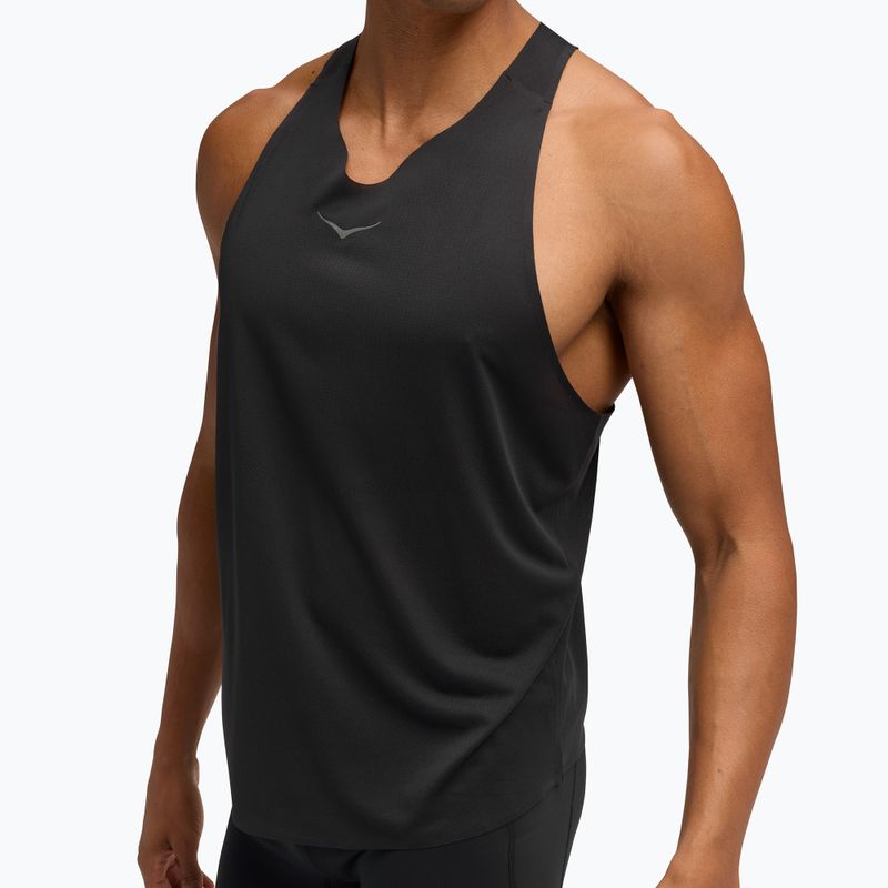 Men's running top HOKA Race Singlet hoka black 4