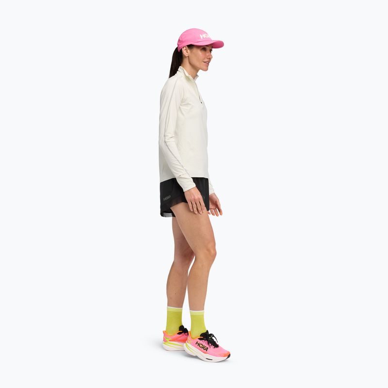 Women's running sweatshirt HOKA GlideTech Quarter Zip ruffle salt 2