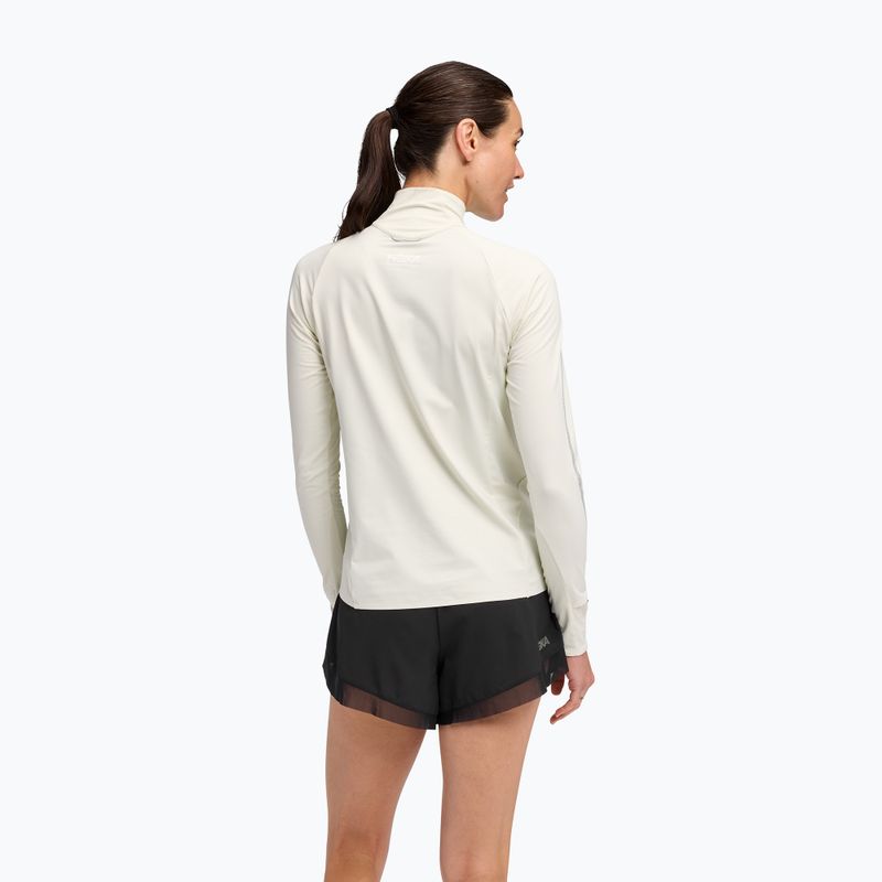 Women's running sweatshirt HOKA GlideTech Quarter Zip ruffle salt 3