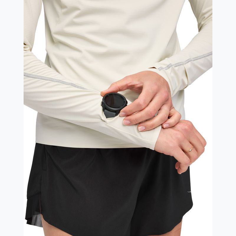 Women's running sweatshirt HOKA GlideTech Quarter Zip ruffle salt 5