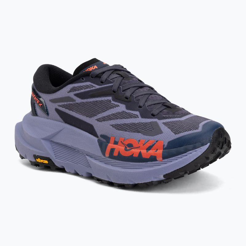 Women's running shoes HOKA Mafate X berry jam/squid ink