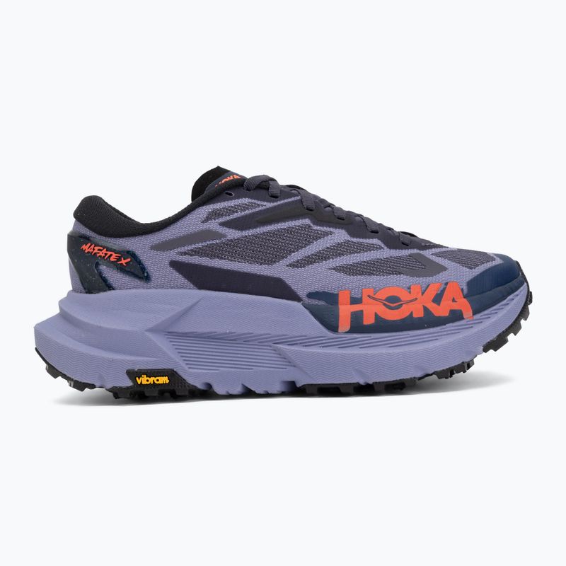 Women's running shoes HOKA Mafate X berry jam/squid ink 2