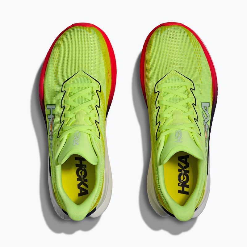 Women's running shoes Hoka Mach X 3 Nneon yuzu/squid ink 7