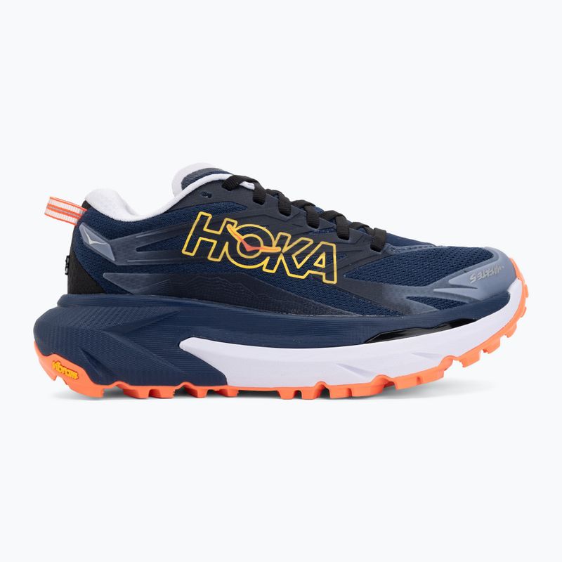 Women's running shoes HOKA Mafate 5 midnight blue/starlight glow 2