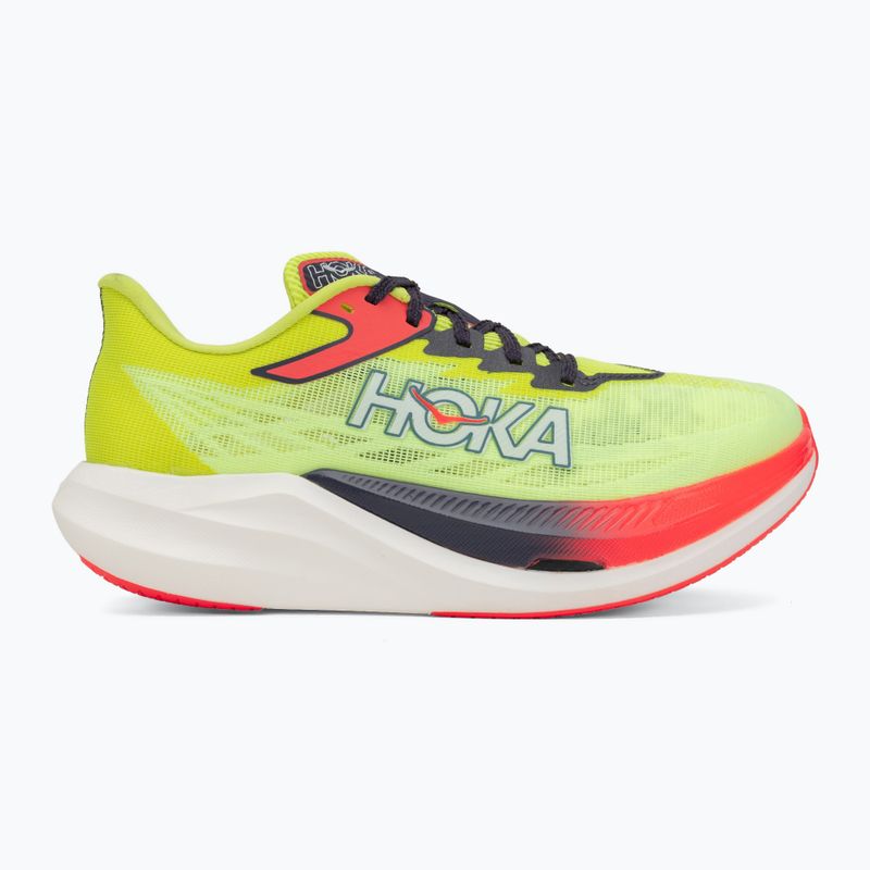 Running shoes HOKA Rocket X 3 neon yuzu/squid ink 2