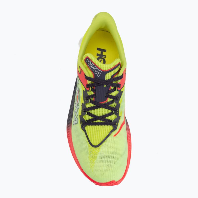 Running shoes HOKA Rocket X 3 neon yuzu/squid ink 5