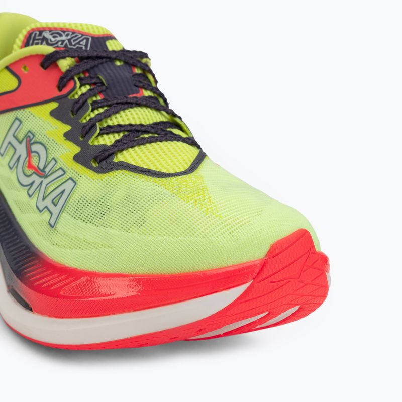 Running shoes HOKA Rocket X 3 neon yuzu/squid ink 7
