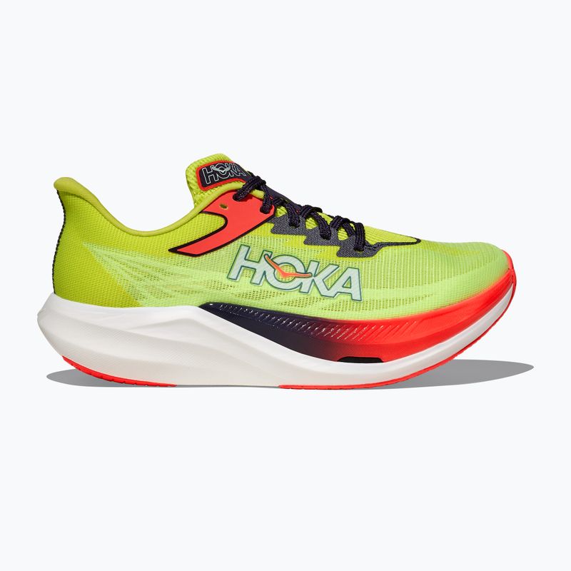 Running shoes HOKA Rocket X 3 neon yuzu/squid ink 3