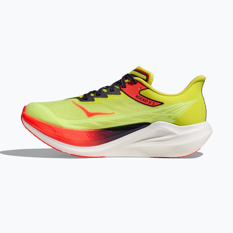 Running shoes HOKA Rocket X 3 neon yuzu/squid ink 4