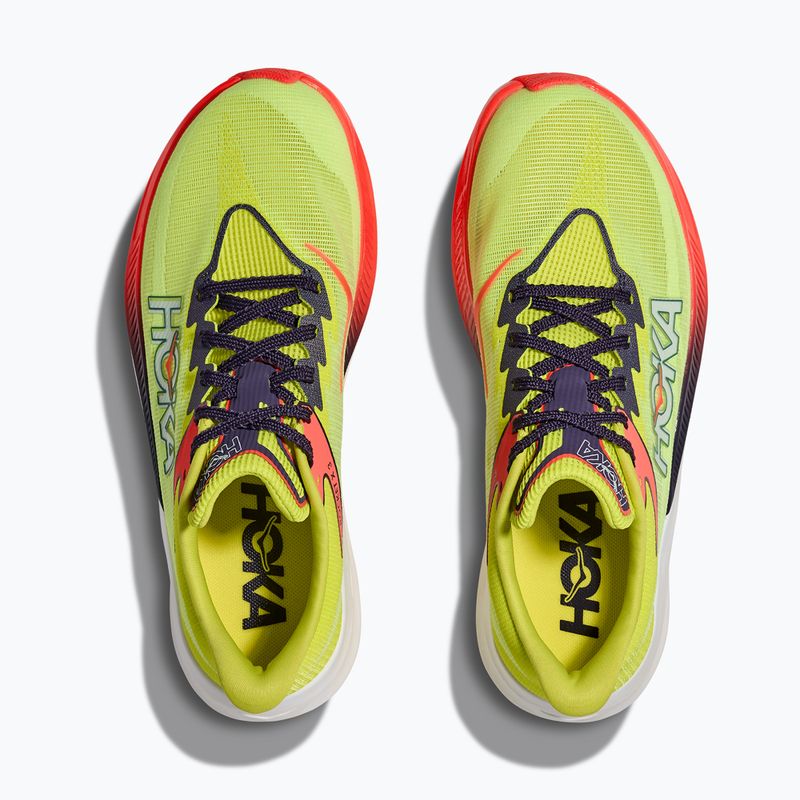 Running shoes HOKA Rocket X 3 neon yuzu/squid ink 7
