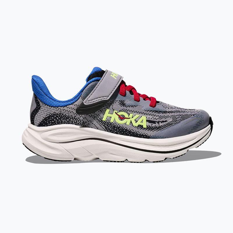 Children's running shoes HOKA Clifton 10 foggy grey/black 2