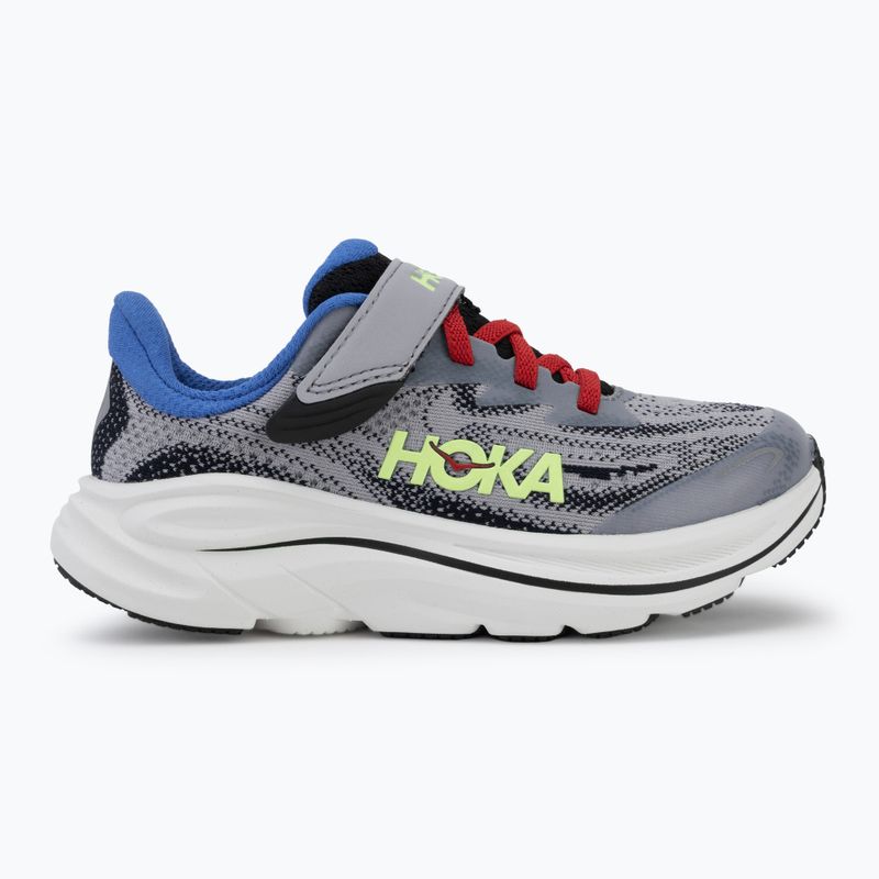 Children's running shoes HOKA Clifton 10 foggy grey/black 2