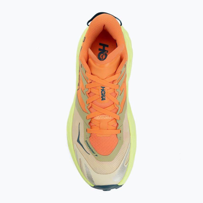 Women's running shoes HOKA Speedgoat 7 persimmon/neon yuzu 5
