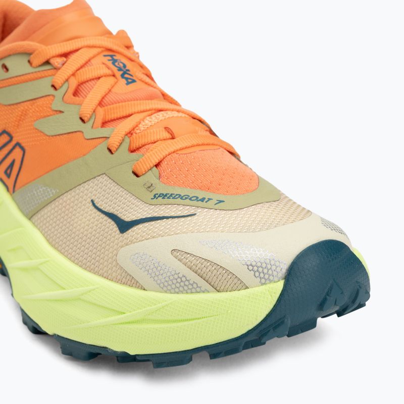 Women's running shoes HOKA Speedgoat 7 persimmon/neon yuzu 7