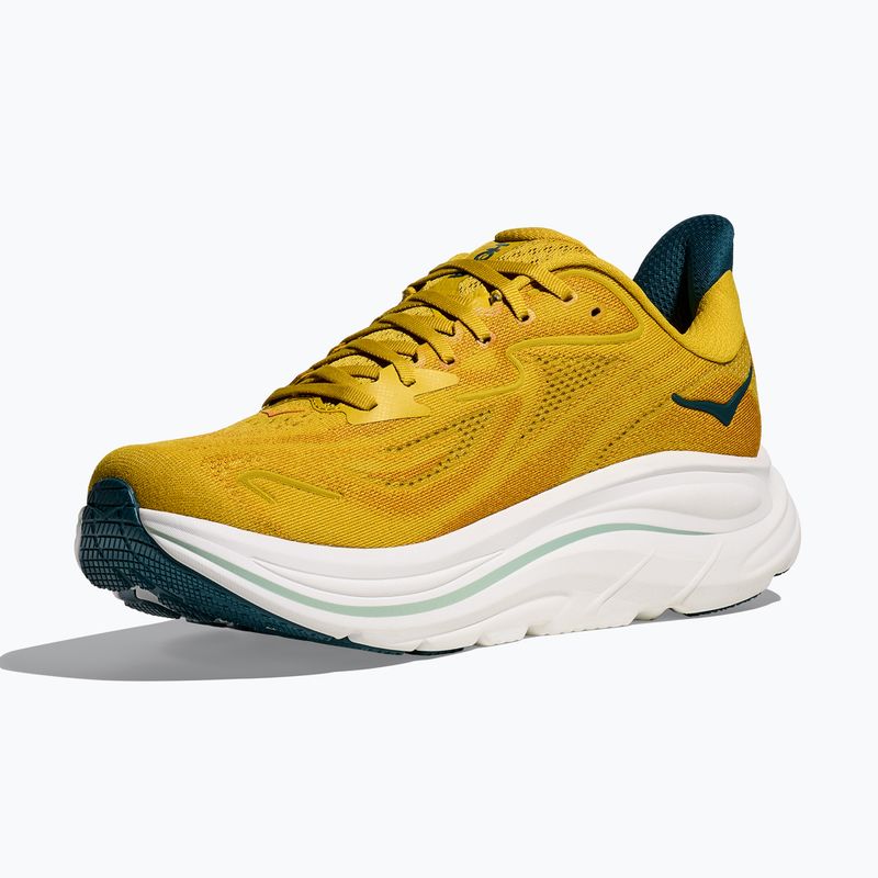 Men's running shoes HOKA Clifton 10 yellow gold/tidal wave 2