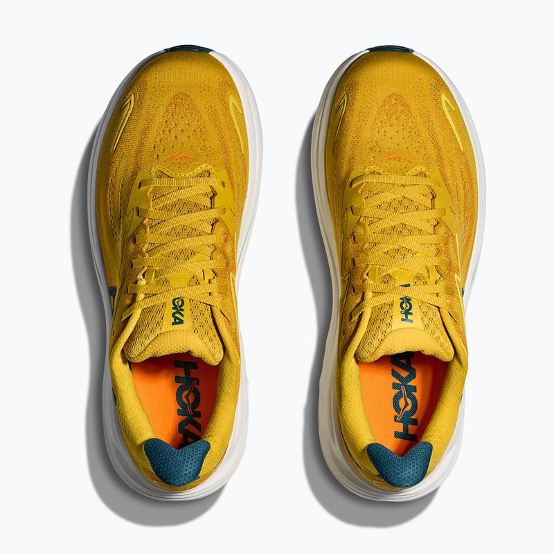 Men's running shoes HOKA Clifton 10 yellow gold/tidal wave 7