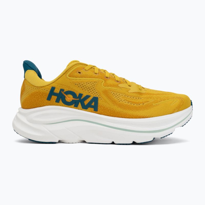 Men's running shoes HOKA Clifton 10 yellow gold/tidal wave 2