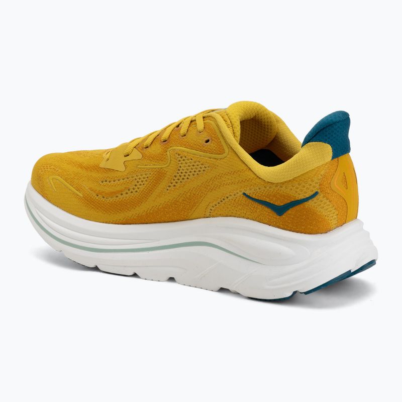 Men's running shoes HOKA Clifton 10 yellow gold/tidal wave 3