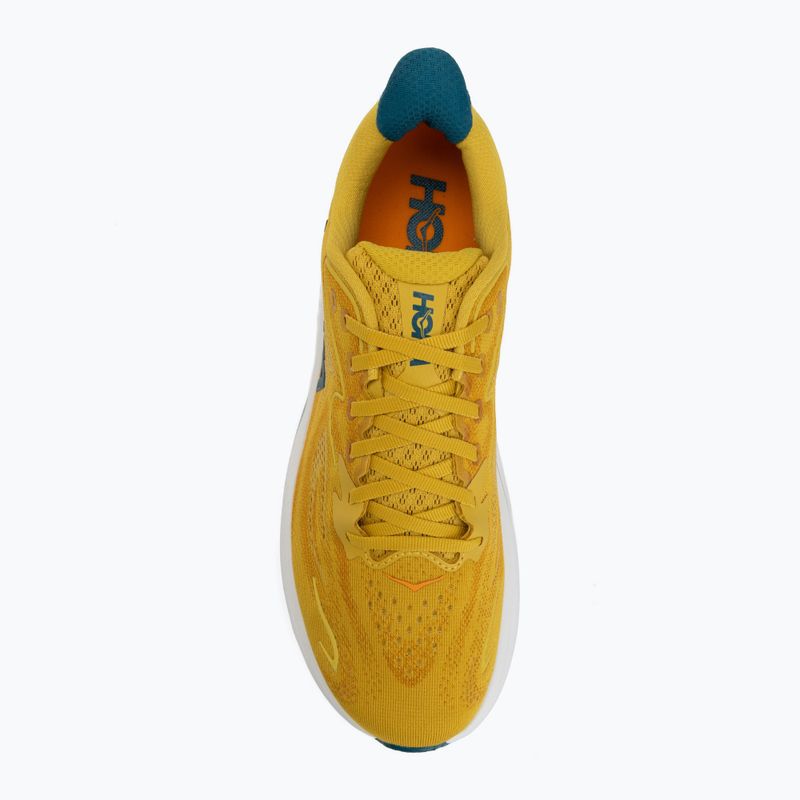 Men's running shoes HOKA Clifton 10 yellow gold/tidal wave 5