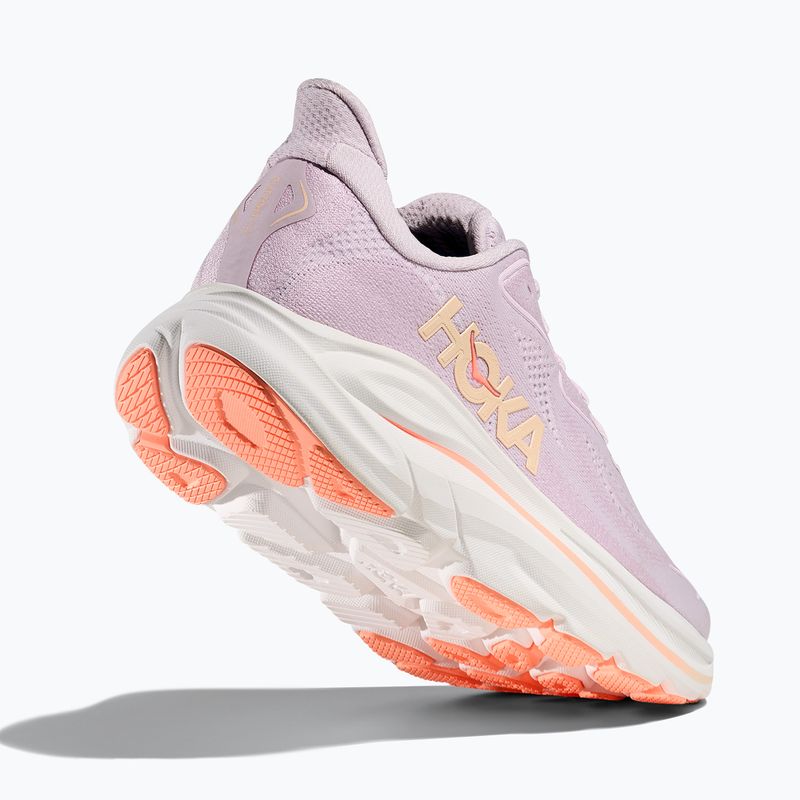 Women's running shoes HOKA Clifton 10 lilac cream/tangerine glow 5