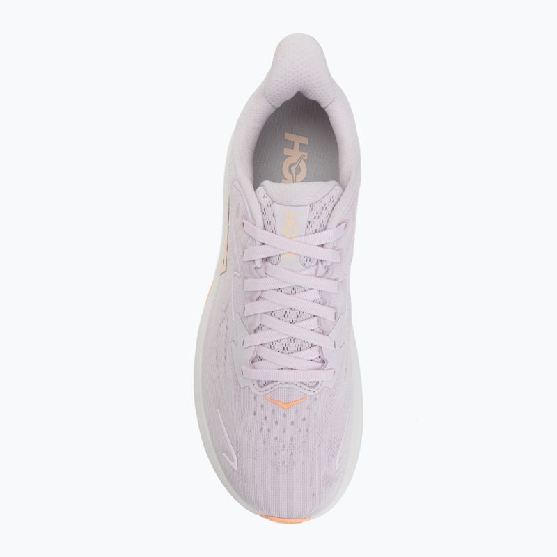 Women's running shoes HOKA Clifton 10 lilac cream/tangerine glow 5