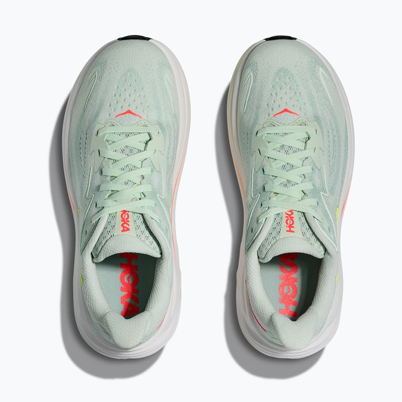 Women's running shoes HOKA Clifton 10 sea glass/neon flame 7