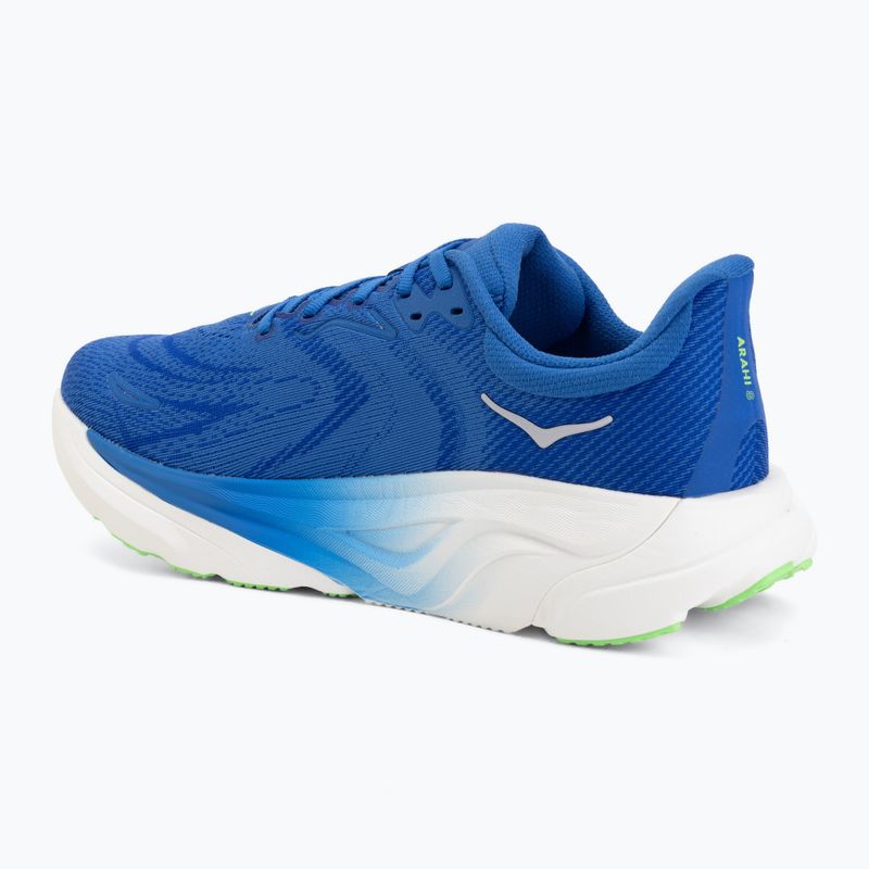 Men's running shoes HOKA Arahi 8 cobalt blue/neon green 3