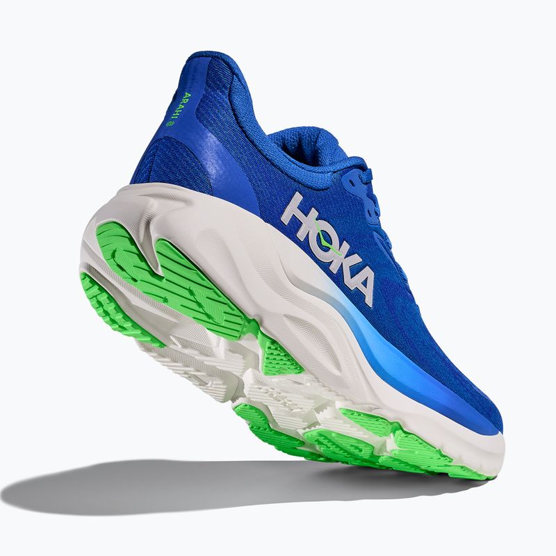 Men's running shoes HOKA Arahi 8 cobalt blue/neon green 5