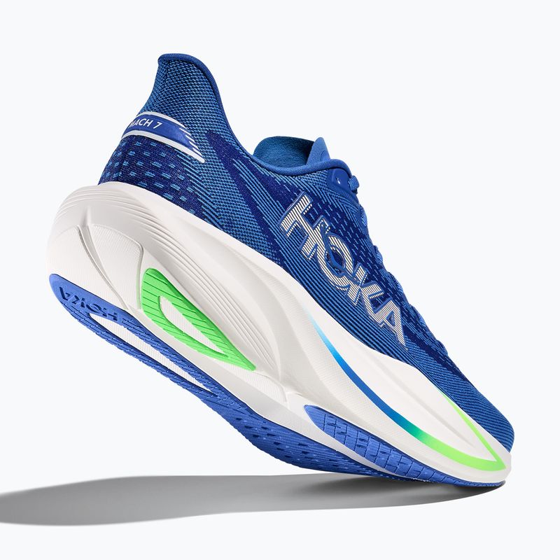 Men's running shoes HOKA Mach 7 cobalt blue/neon green 5