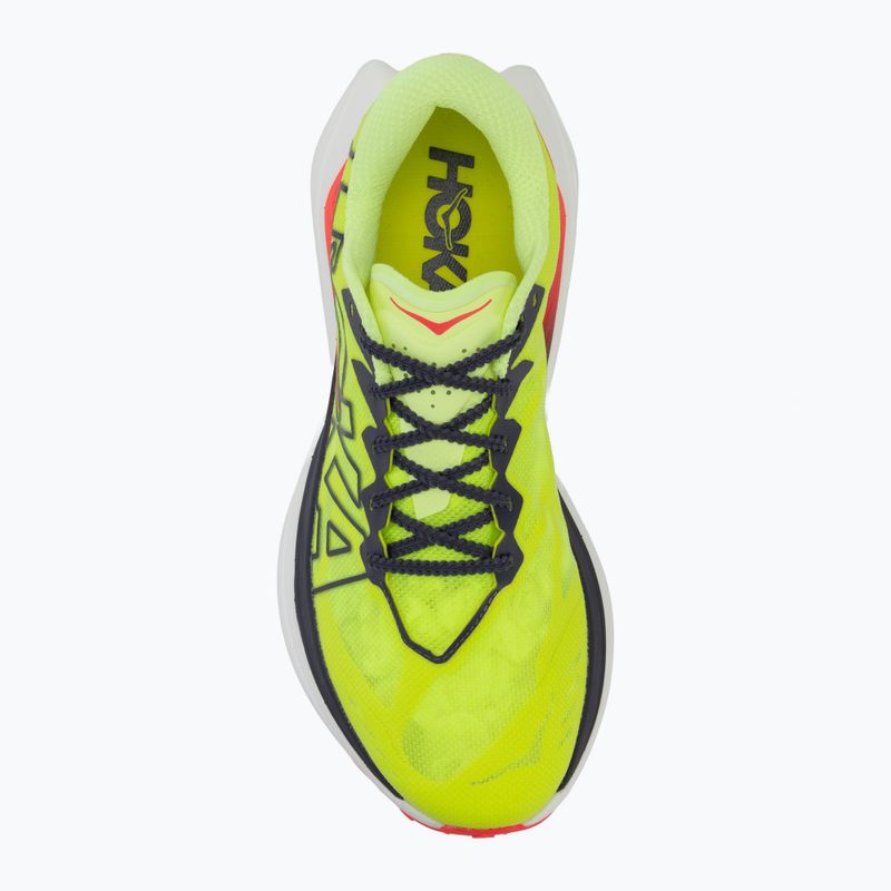 Men's running shoes HOKA Rocket X Trail neon Yuzu/neon flame 5