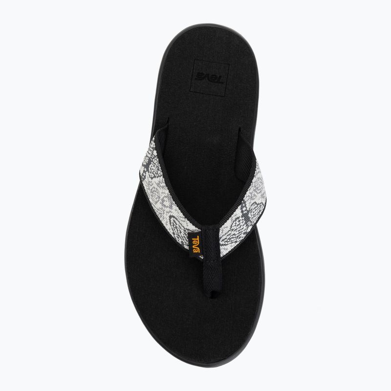 Women's flip-flops Teva Voya enchanted forest black/white 5