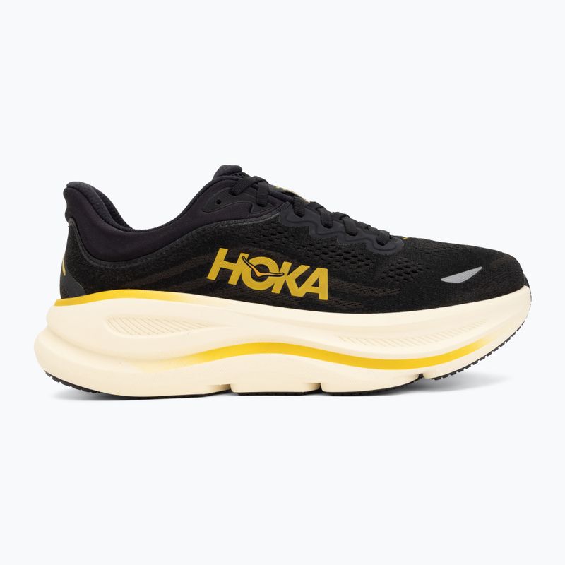 Men's running shoes Hoka Bondi 9 carbon black/yellow gold 2