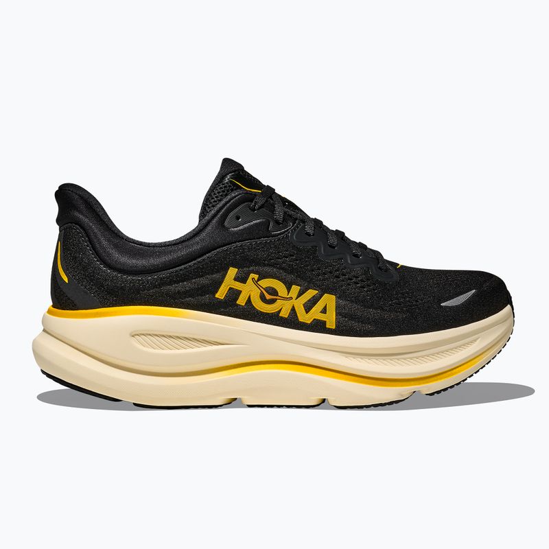 Men's running shoes Hoka Bondi 9 carbon black/yellow gold 2