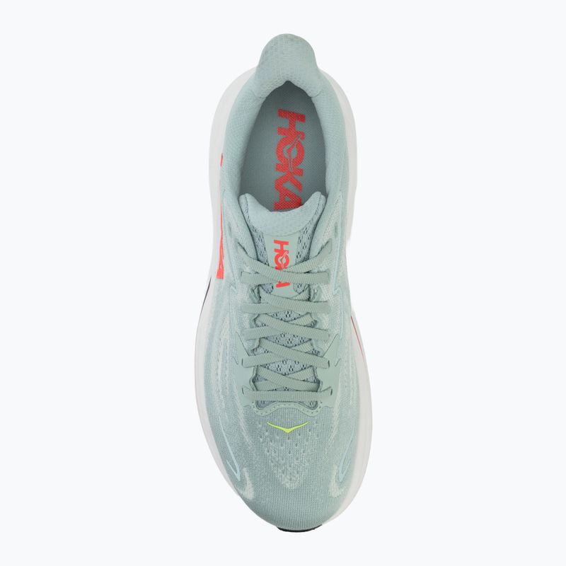 Men's running shoes HOKA Clifton 10 sage/neon flame 5