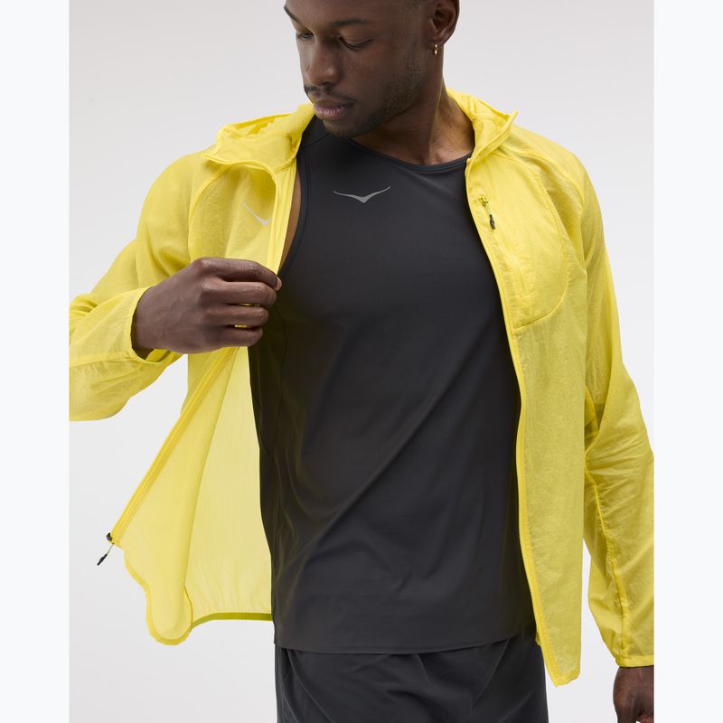 Men's running jacket HOKA Skyflow neon hoka citrus 4