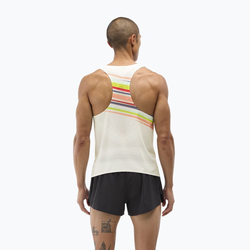 Men's running top HOKA Race Day Singlet alabaster flare 3