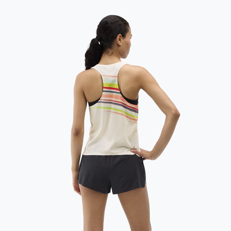 Women's running top HOKA Race Day Singlet alabaster flare 3